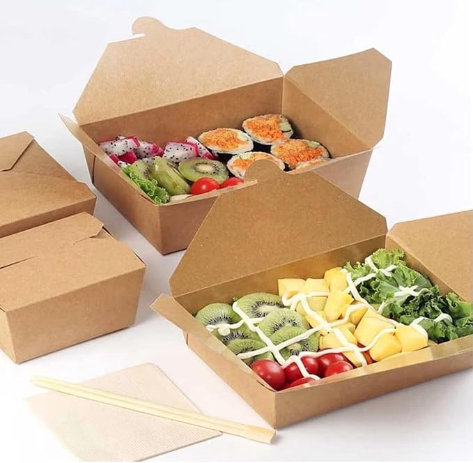 26oz 200Pack Kraft Paper To Go Boxes, Take Out Food Containers - Image 7