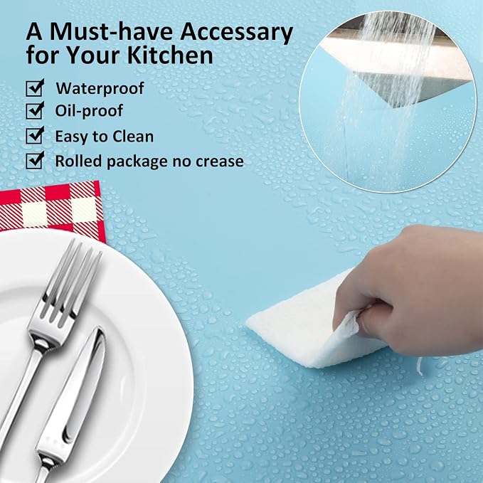 Large Silicone Heat Resistant Mat 78.7” x 15.7”, Nonslip Silicone Mats for Kitchen Counter, Countertop Protector, Nonstick Waterproof Craft Mat Table Placemat, Cyan - Image 7