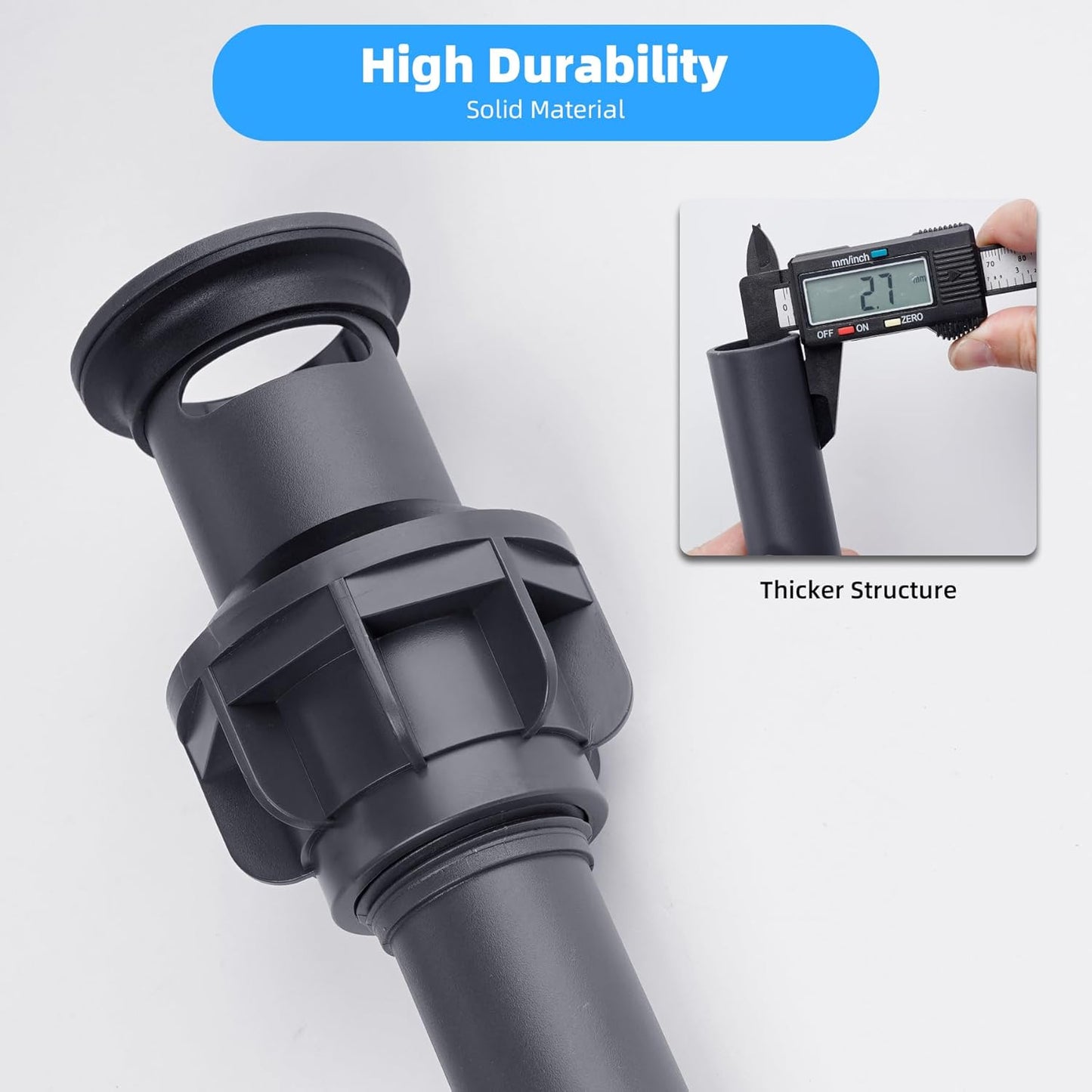 Hibbent 2 Pack Universal Bathroom Sink Drain Stopper, Pop Up Drain Strainer with Overflow, Push and Seal Sink Plug with Basket for Lavatory Vanity Vessel, Anti-Clogging Strainer, Matte Black