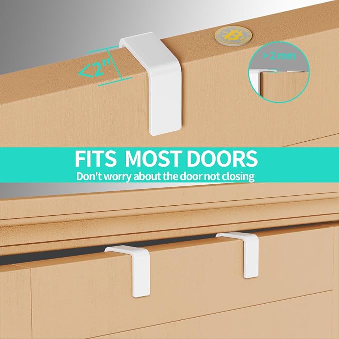 HapiRm Over Door Organizer Storage - Separable Door Organizer Hanging with 6 Metal Large Capacity Baskets for Bathroom Bedroom Kitchen Pantry Closet (White) - Image 8