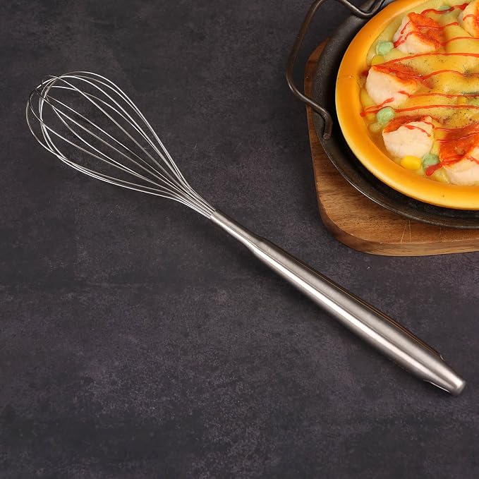 18/10 Stainless Steel Cooking Utensils Set - 16 PCS All Metal Utensils | Kitchen Tools - Whisk, Masher, Fork, Tong, Solid Slotted Spoon, Spatula, Turner, Ladle, Skimmer, Pasta, Small Large Spoon Set - Image 8