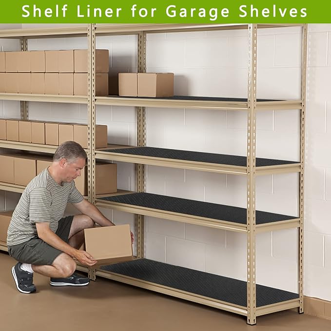 Shelf Liner Kitchen Cabinet Drawer Mat, 23.6"W x 157.5"L Non Adhesive Black - Image 6