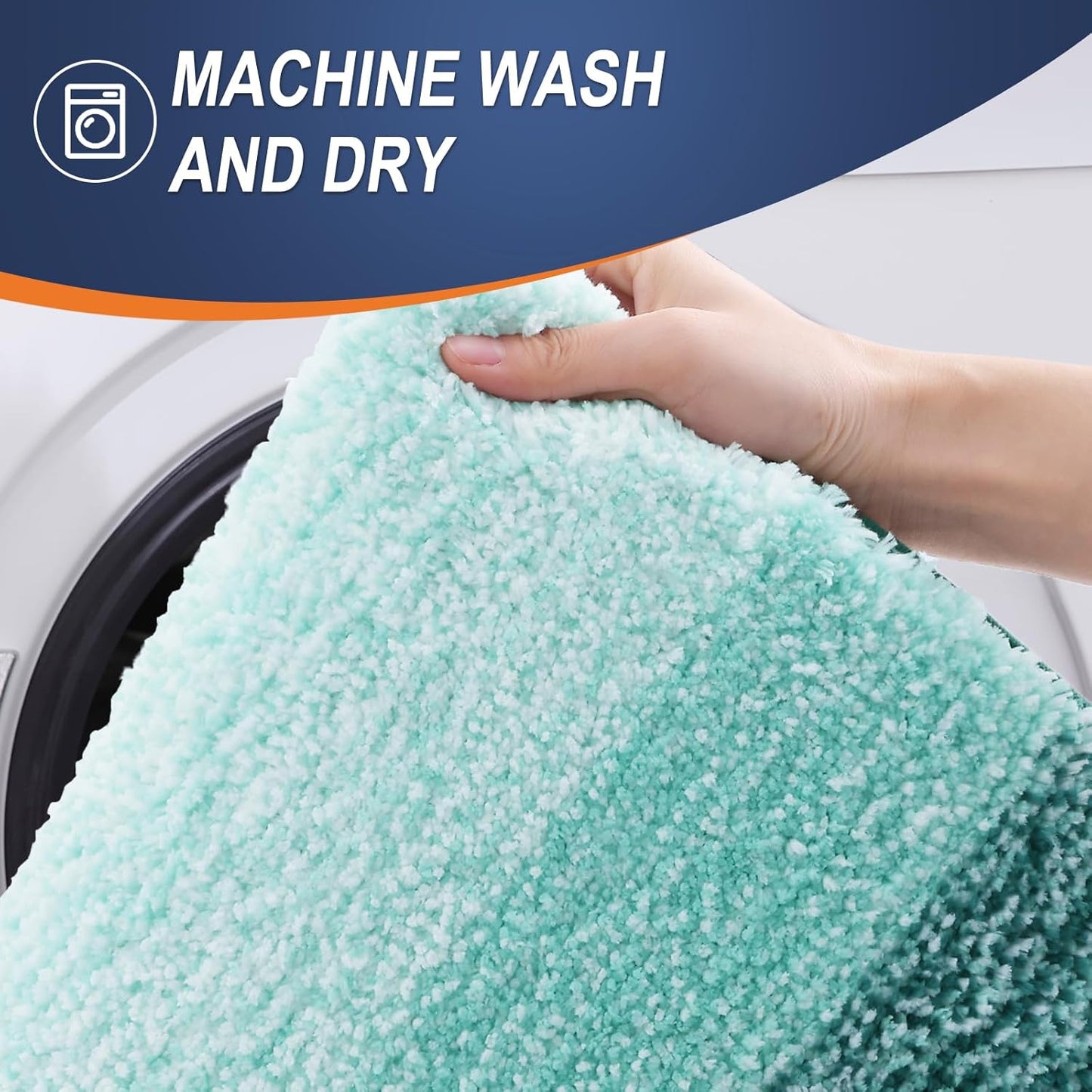 OLANLY Bathroom Rugs Mat 24x16, Extra Soft Absorbent Microfiber Bath Rugs, Rubber Backing, Quick Dry, Washable Bath Mats for Bathroom Floor, Tub and Shower, Home Decor Accessories, Blackish Green