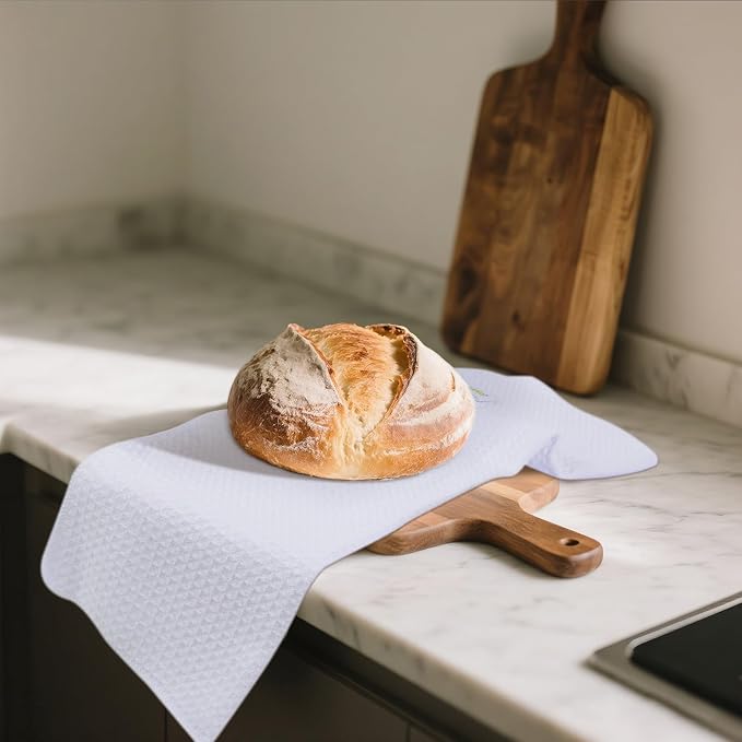SINLAND Sublimation Blank Towels Waffle Kitchen Towel 16x24 10 Pack White - Image 7