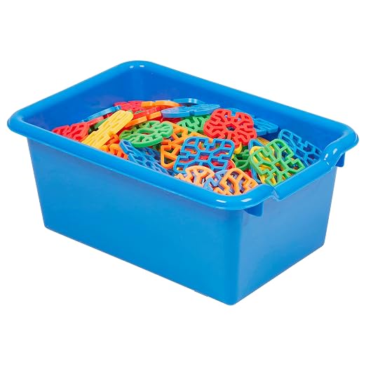 ECR4Kids Scoop Front Storage Bins, Multipurpose Organization, Assorted, 10-Piece | Durable plastic, GREENGUARD Gold Certified, 1.2 gallon capacity, lightweight & nestable, built-in handle, classroom/home use - Image 11