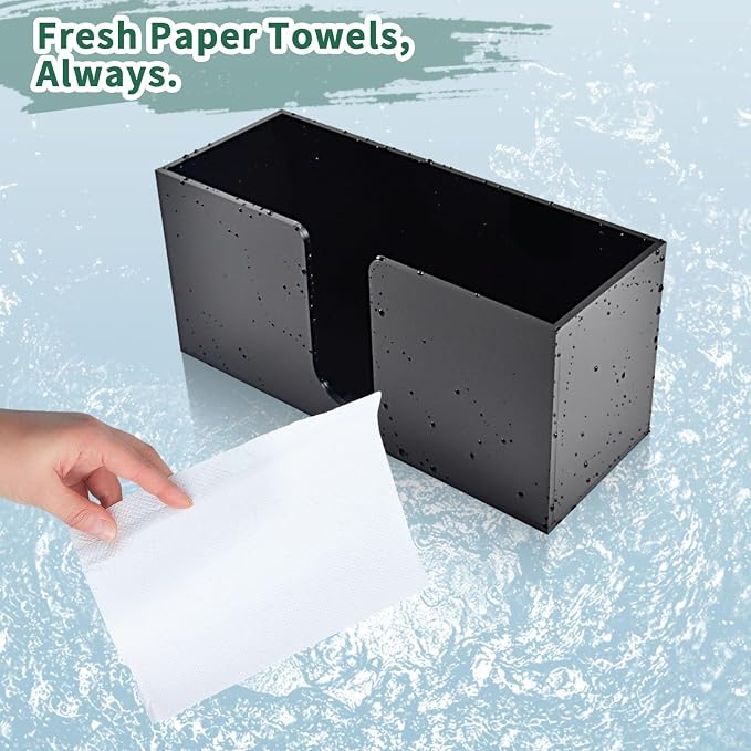 Paper Towel Holder Countertop, Black Acrylic Napkin Dispenser,2 Pack - Image 7