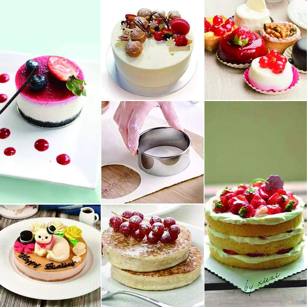 12 Pieces Round Cookie Biscuit Cutter Set,Graduated Circle Pastry Cutters,18/8 Stainless Steel Cookie Cutters and Donut Cutter Ring Molds