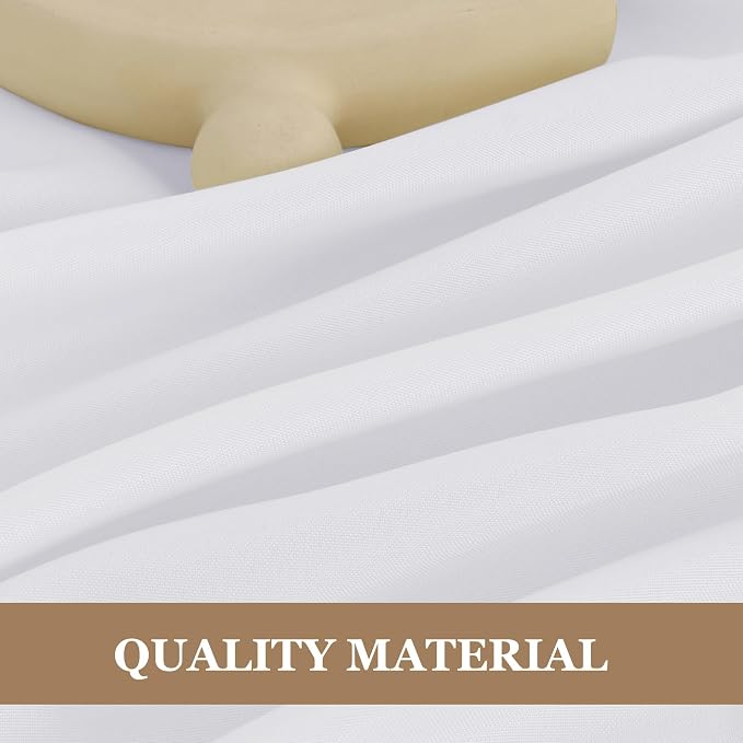 Fitable 6 Pack White Table Cloths 90x132 Inch for 6 Foot Rectangle Tables - Image 9