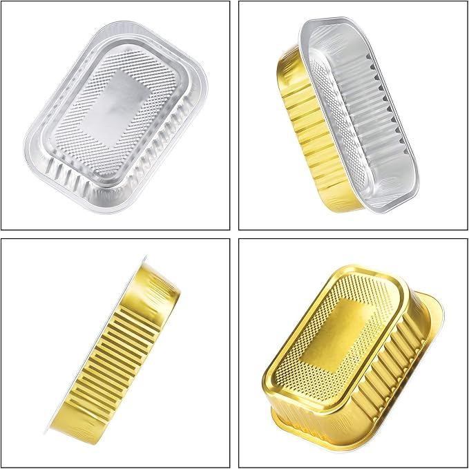 Beasea Mini Loaf Pans with Lid, 25 Pack 5x3 Inch Disposable Loaf Pan Aluminum Foil Bread Pans Bread Loaf Pans Mini Loaf Baking Pans Loaf Bakeware for Baking - Image 8