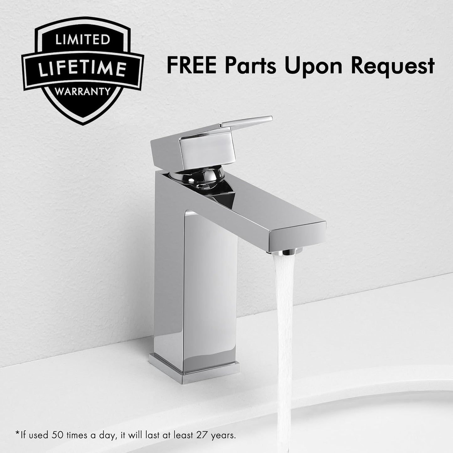 KES Chrome Bathroom Sink Faucet Single Hole Bathroom Faucets Single Handle for Modern Washroom Vanity RV Farmhouse Sink cUPC Certified Lead-Free, L3120ALFF12-CH