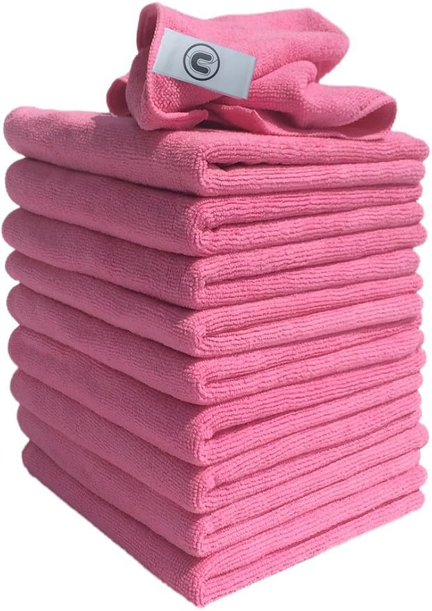 DCS 20 Large Microfibre Cloth 40x40cm – Super Soft Microfibre Cleaning Cloths for Kitchen, Bathrooms, Mirrors, Motorbike, Car Cleaning - Streak Free Washable Cloths to Clean Surfaces -10Blue & 10Pink - Image 3