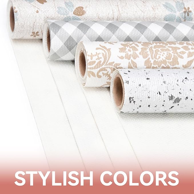 Shelf and Drawer Liner 12 Inch x 5 Feet Trimmable Terrazzo Speckled White - Image 9