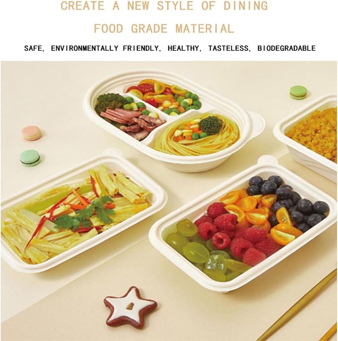 50 Pack 30 oz Biodegradable Containers Compostable to gocontainers,Meal Prep Containers disposable, Reusable Take Out Containers, Microwave Freezer Safe - Image 7