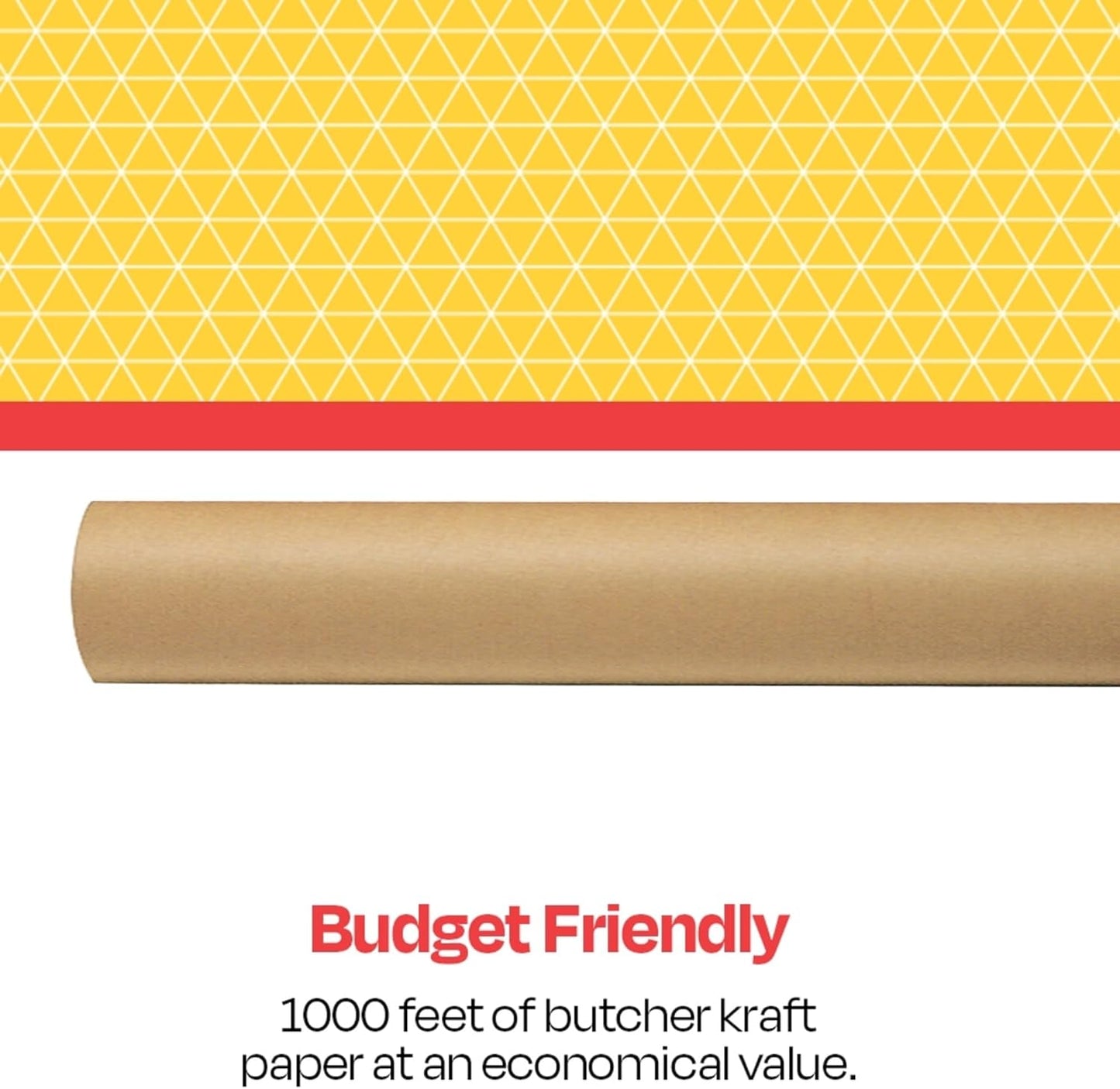 School Smart Butcher Kraft Paper Roll, 50 lbs, 30 Inches x 1000 Feet, Brown