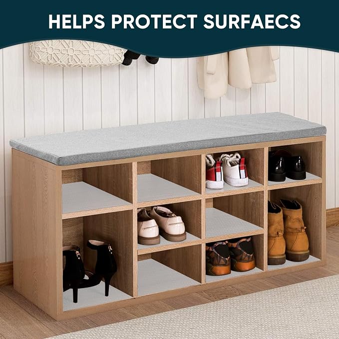 Shelf Liners for Kitchen Cabinets Non-Adhesive & Washable,Non Slip Cabinet Liners for Shelves Waterproof & Oil Proof,Clear Plastic Drawer Liner,Easy to Cut & Food-Grade EVA 17.5'' x 20' x 2 Rolls CT-1 - Image 7