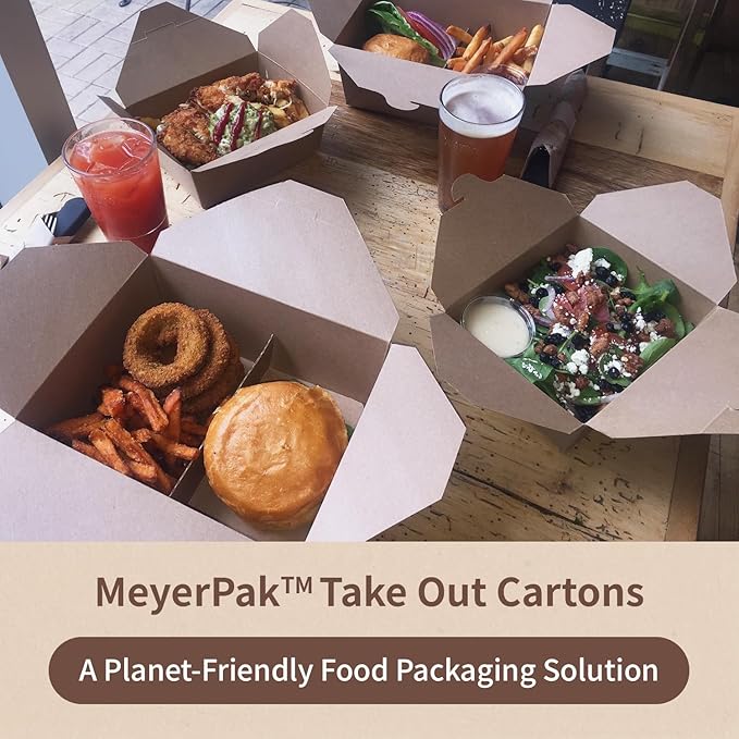 FC Meyer Food Service Trays, Earth-Friendly Disposable Brown Food Tray, Made from Recycled Materials, Versatile Food Packaging for large takeout food orders, Bun Tray, 10.5″ x 10.5″ x 4″, Pack of 20 - Image 6