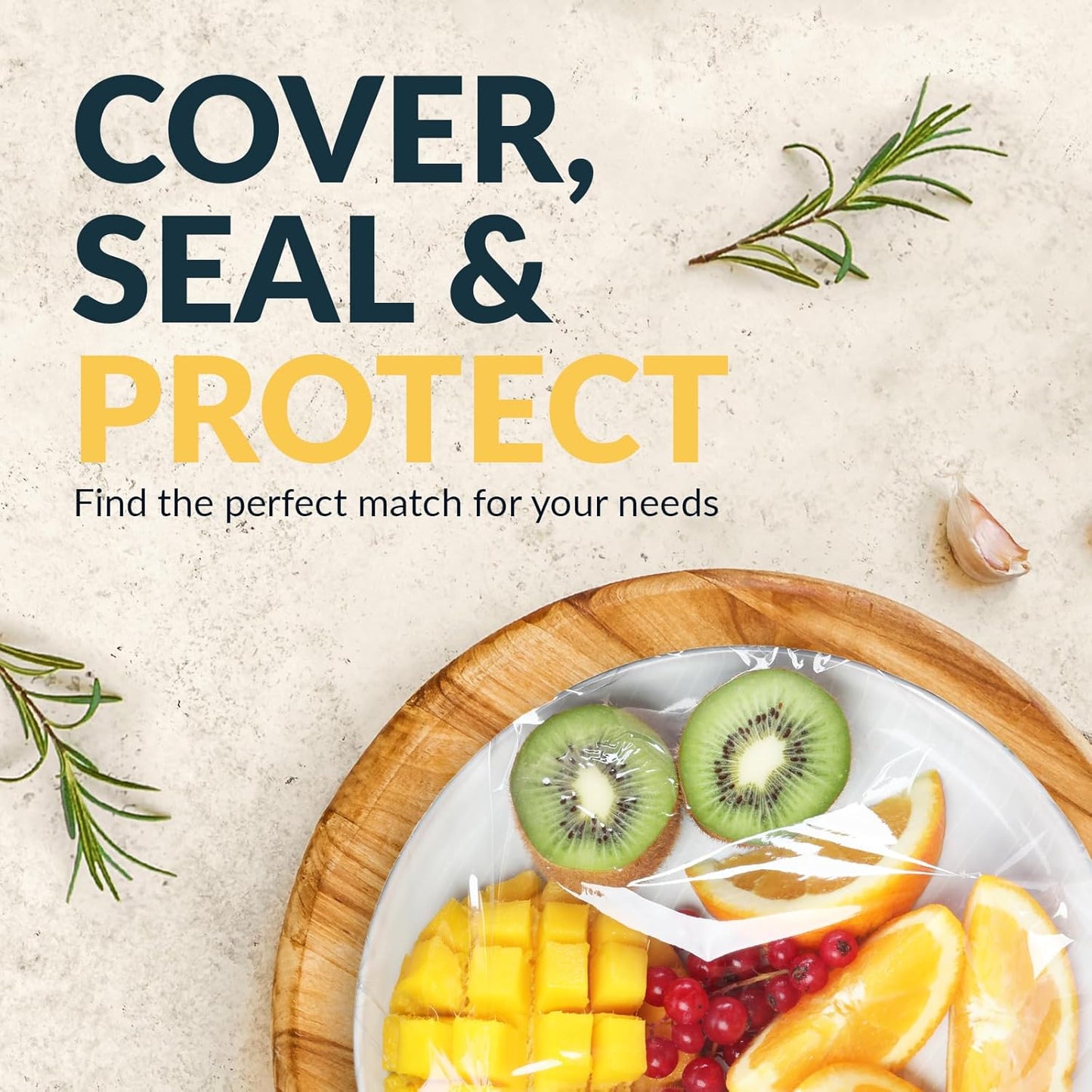 PAMI 24"X2000ft Clear Plastic Cling Wrap for Food, Bulk Commercial Food Wrap with Dispenser, Bpa-Free, Microwave & Freezer Safe