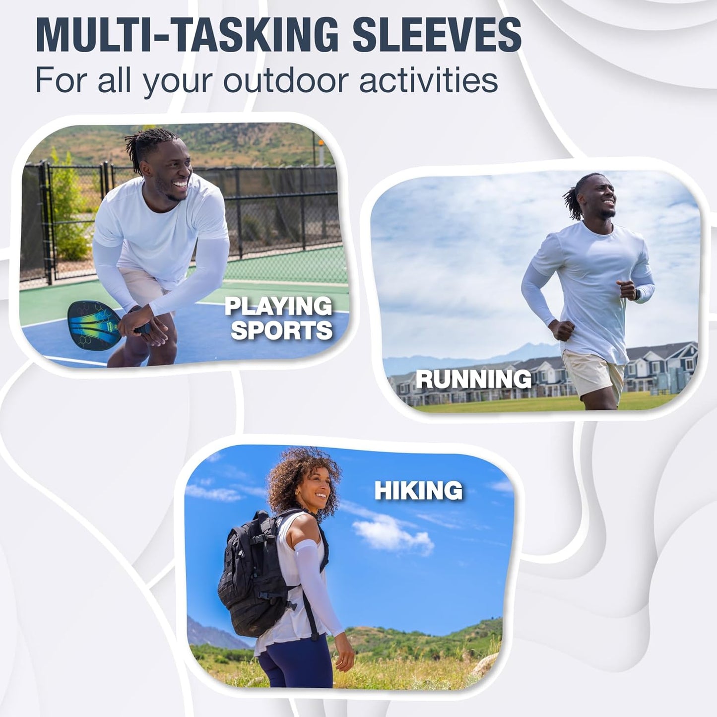 SportsTrail Cooling Arm Sleeves for Men & Women – Breathable, UV Sun Protection, Sports Arm Sleeves for Women, Men & Youth