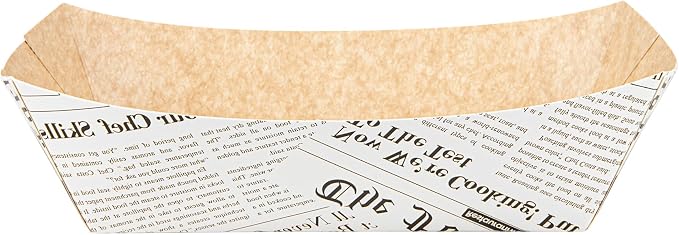 Restaurantware Paper lb Newsprint Food Tray Boat, 50 Pack - Image 13