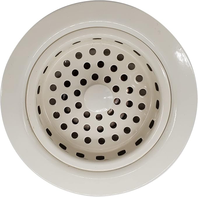 Westbrass D214-51 3-1/2" Post Style Large Kitchen Sink Basket Strainer, Powder Coat Almond - Image 5