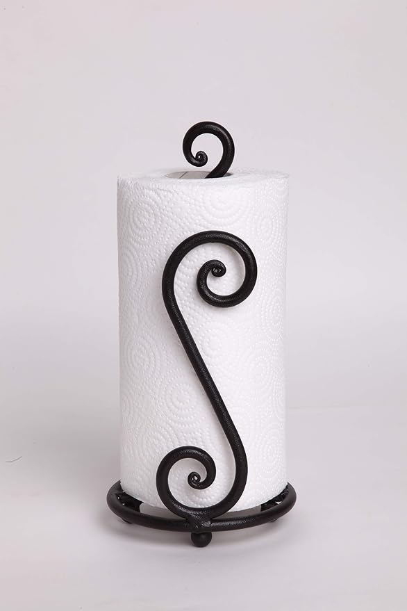 RTZEN Matte Black Paper Towel Holder Non-Slip Base Countertop - Image 8