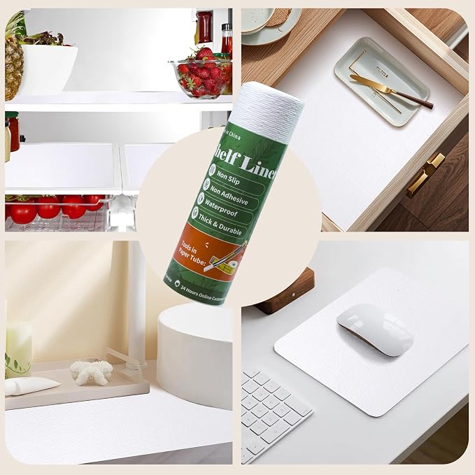 Shelf Liners for Kitchen Cabinets 17in x 30FT, Non Adhesive Drawer Liner - Image 9