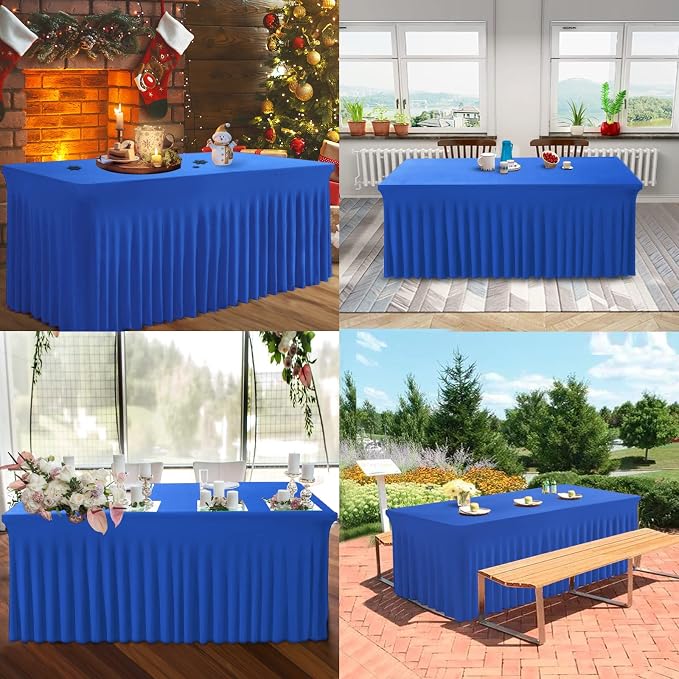 BDDC One-Piece Spandex Table Cloth Skirt for 6FT Rectangle Tables - Image 6