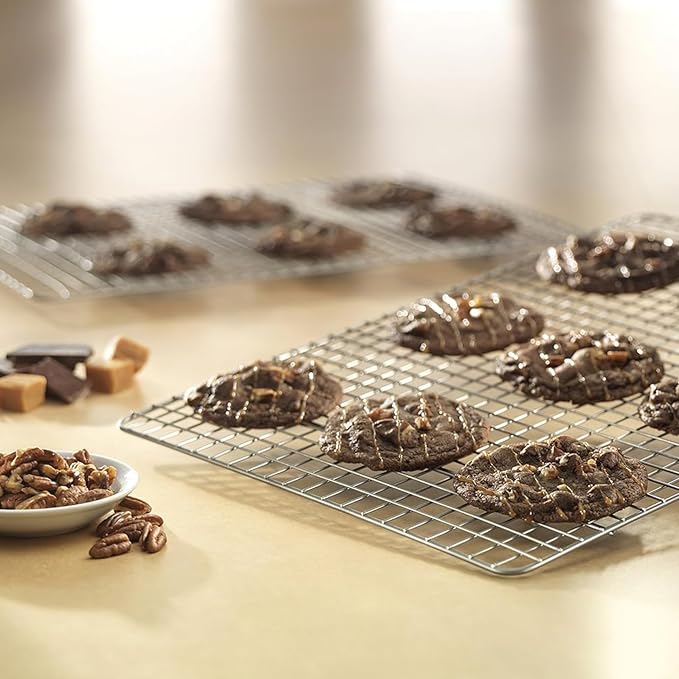 Stainless Steel Cooling Rack Size -Medium, 10 x 15 Inches, Dishwasher-Safe, Oven Safe, Cookie Cooling Racks for Baking & Cooking - Pack of 6 - Image 6