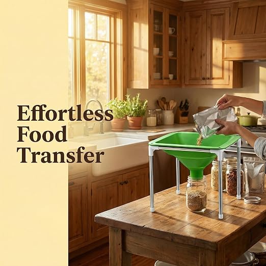 Extra-Large Silicone Collapsible Funnel Compatible with Harvest Right Freeze Dryers,Wide-Mouth Design and Adjustable Height fit All Drying Tray Sizes, Easily Transfer Food - Image 9