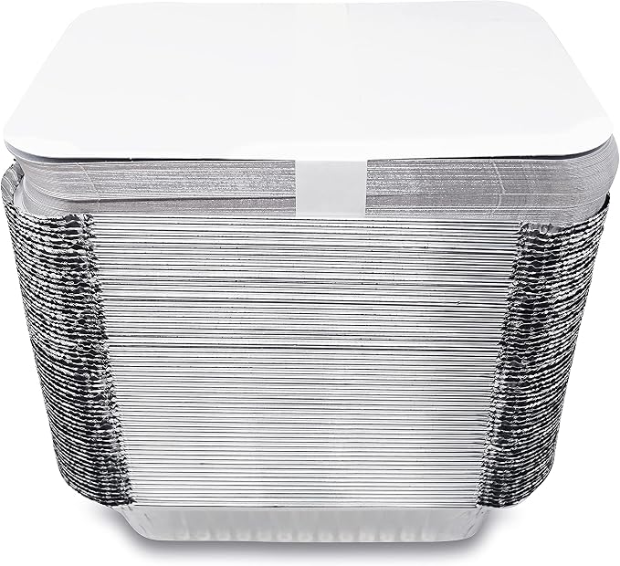 (480 Pack) Premium 2.5-LB Takeout Pans with Lids - 8.6" x 6.1" x 2" l Heavy Duty Disposable Aluminum Foil for Catering Party Meal Prep Freezer Drip Pans BBQ Potluck Holidays - Image 9