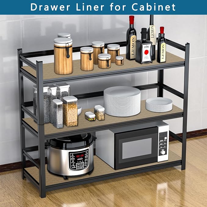 Kitchen Shelf Liner Drawer Liner, 23.6"W x 196.8"L Non Adhesive Cabinet Mat - Image 9
