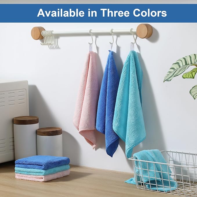 JOYMOOP Microfiber Cleaning Cloths 18 Packs, 11.8" x 11.8" Blue Reusable Kitchen Towels, Lint-Free Cleaning Rags, Super Absorbent Cleaning Cloths for Kitchen, Car, and Household Cleaning - Image 9