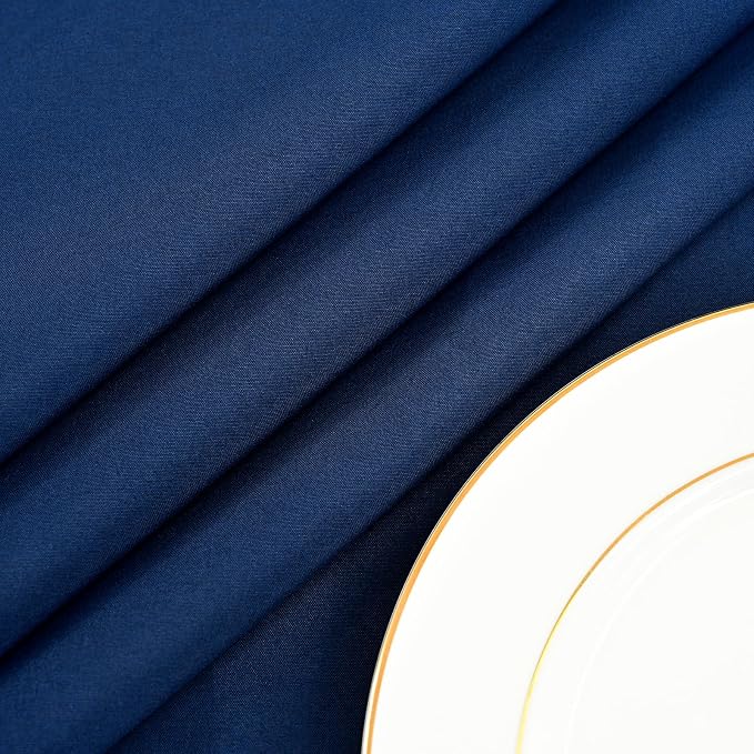 12 Pack Navy Blue Round Tablecloths, 120 Inch Polyester Table Cloth - Image 8