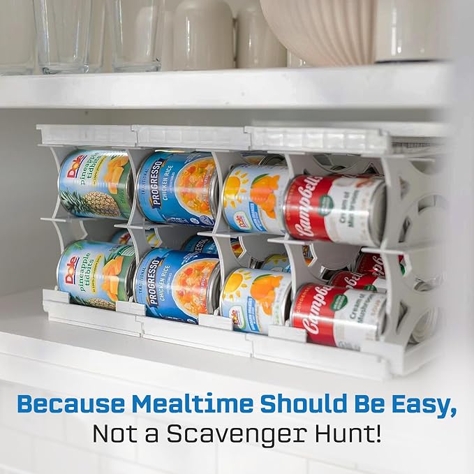 Shelf Reliance Cansolidator Cupboard - 1-Pack Can Organizer for Pantry, Stackable Soda Can Storage for Kitchen, Holds 20 Cans of Food or Soda - Image 6