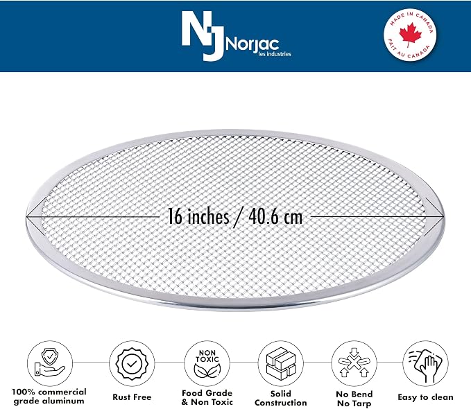 Norjac 16 Inch Pizza Screen, 6 Pack – Aluminum Mesh for Oven, Seamless, Rust-Free, Durable Baking Trays for Crispy Crusts - Image 9