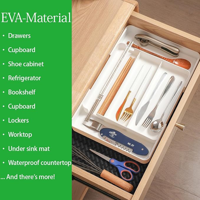 Bloss Shelf and Drawer Liner for Kitchen Cabinet Non-Adhesive 12" x 78" - Image 8