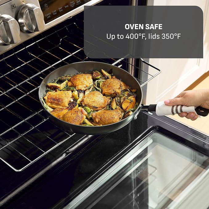 T-fal Ultimate Ceramic Nonstick Cookware Set 8-Piece, Pots and Pans - Image 8