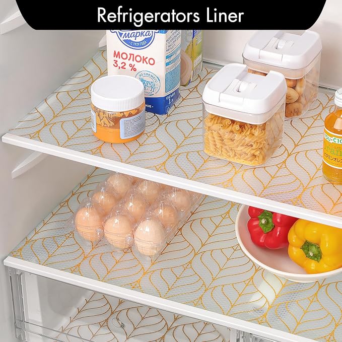 Cooyes Shelf and Drawer Liner for Kitchen Cabinets – Non-Adhesive, Waterproof, Non-Slip Cabinet Liners for Scratch Protection, Desk, Refrigerator, Shelves, Drawers with Modern Pattern - Image 8