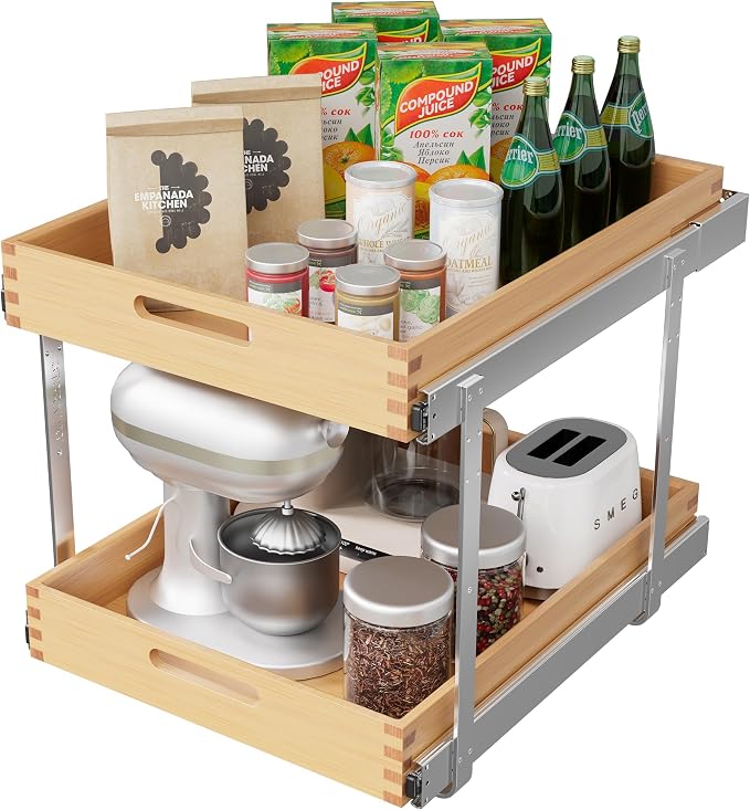 2 Tier Pull Out Drawers for Cabinets 21"W x 21"D, Farmeless&Farme - Image 9