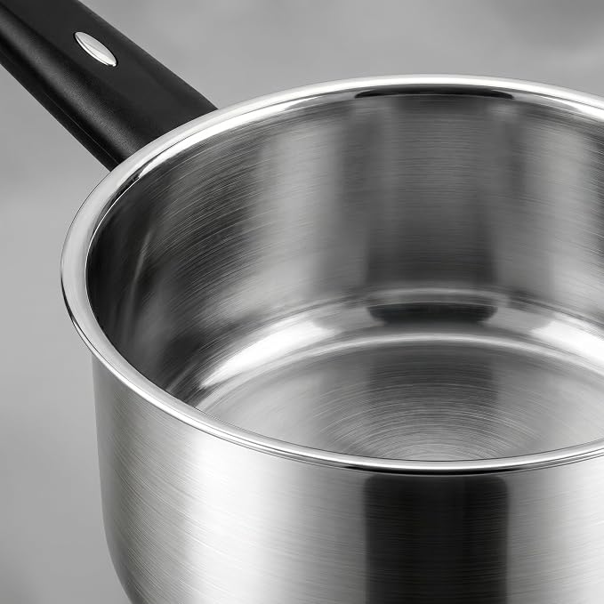 Meythway Stainless Steel Pots and Pans Set, 6-Piece Non Toxic Cookware Set with Glass Lids, Saucepan, Stockpot & Sauté Pan, Induction Compatible, Dishwasher Safe, Even Heating Kitchen Cooking Set - Image 8