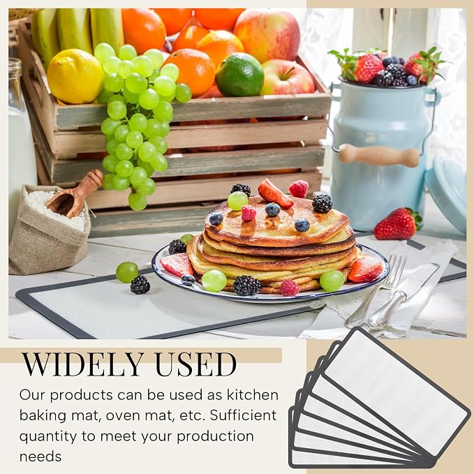 Reallnaive 12 Pcs Large Silicone Baking Mat Compatible with Harvest Right Freeze Dryer Gray Large Trays Silicone Mats Reusable Food Safe Sheet Heat Resistant Durable Easy Clean No Stick for Kitchen - Image 6