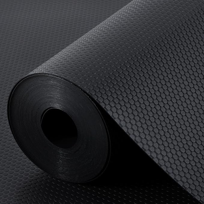Kitchen Shelf Liner Non Adhensive,Cabinet Drawer Mat Black 17.5"× 236.2" - Image 8