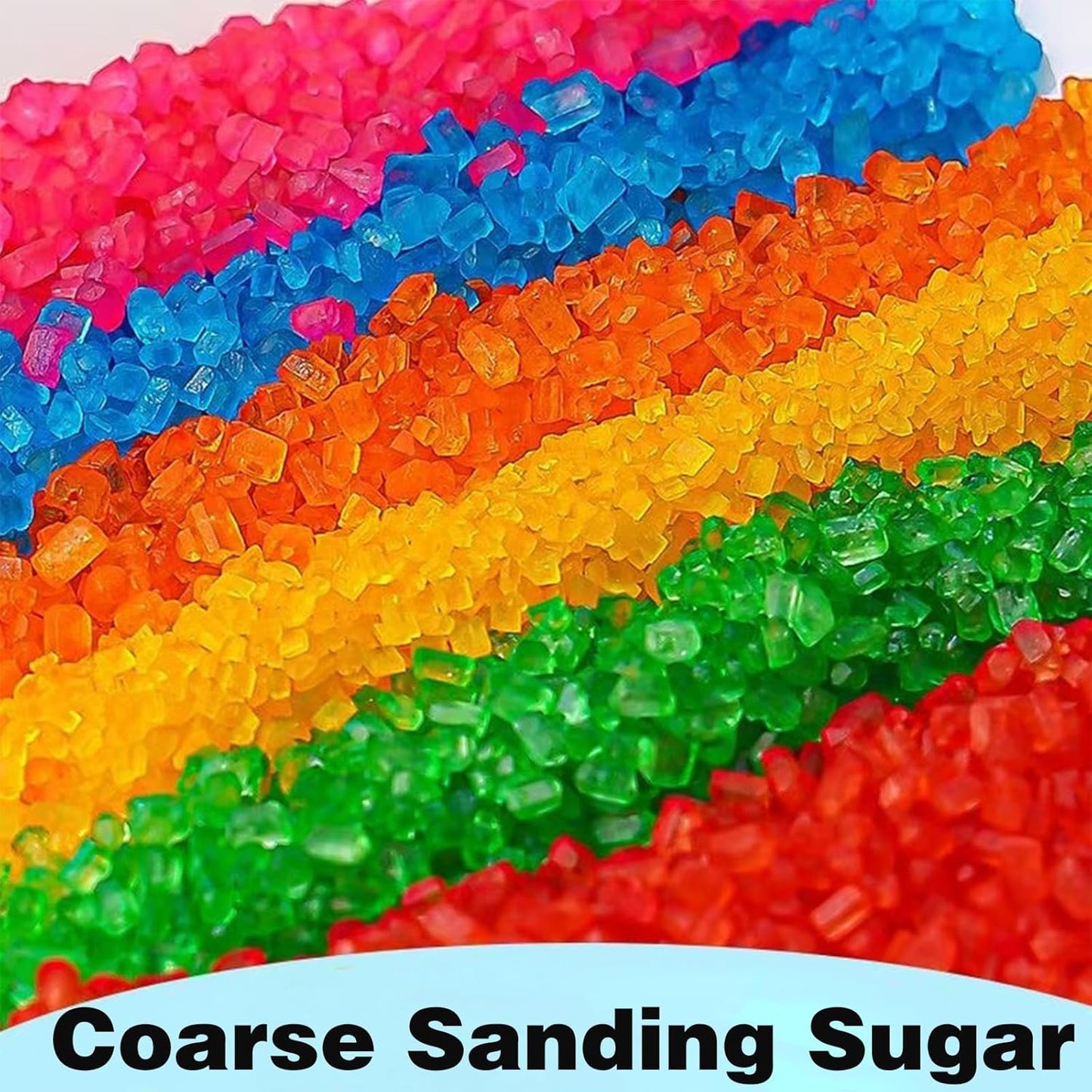 Sentovac 4-Colors Sanding Sugar for Baking Edible Sparkling Sugar Sprinkles Coarse Sugar Crystals for Baking Cake Cookie Cupcake Topper Ice Cream Decoration Supplies(Purple Yellow Green Pink)