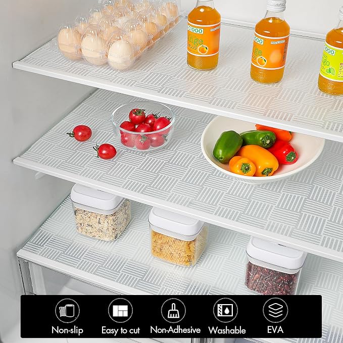 Cooyes Shelf and Drawer Liner for Kitchen Cabinets – Non-Adhesive, Waterproof, Non-Slip Cabinet Liners for Scratch Protection, Desk, Refrigerator, Shelves, Drawers with Modern Pattern - Image 7