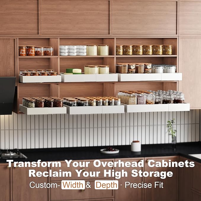 Fokyfok Pull out Cabinet Organizer Expandable,Upper Cabinet - Image 7