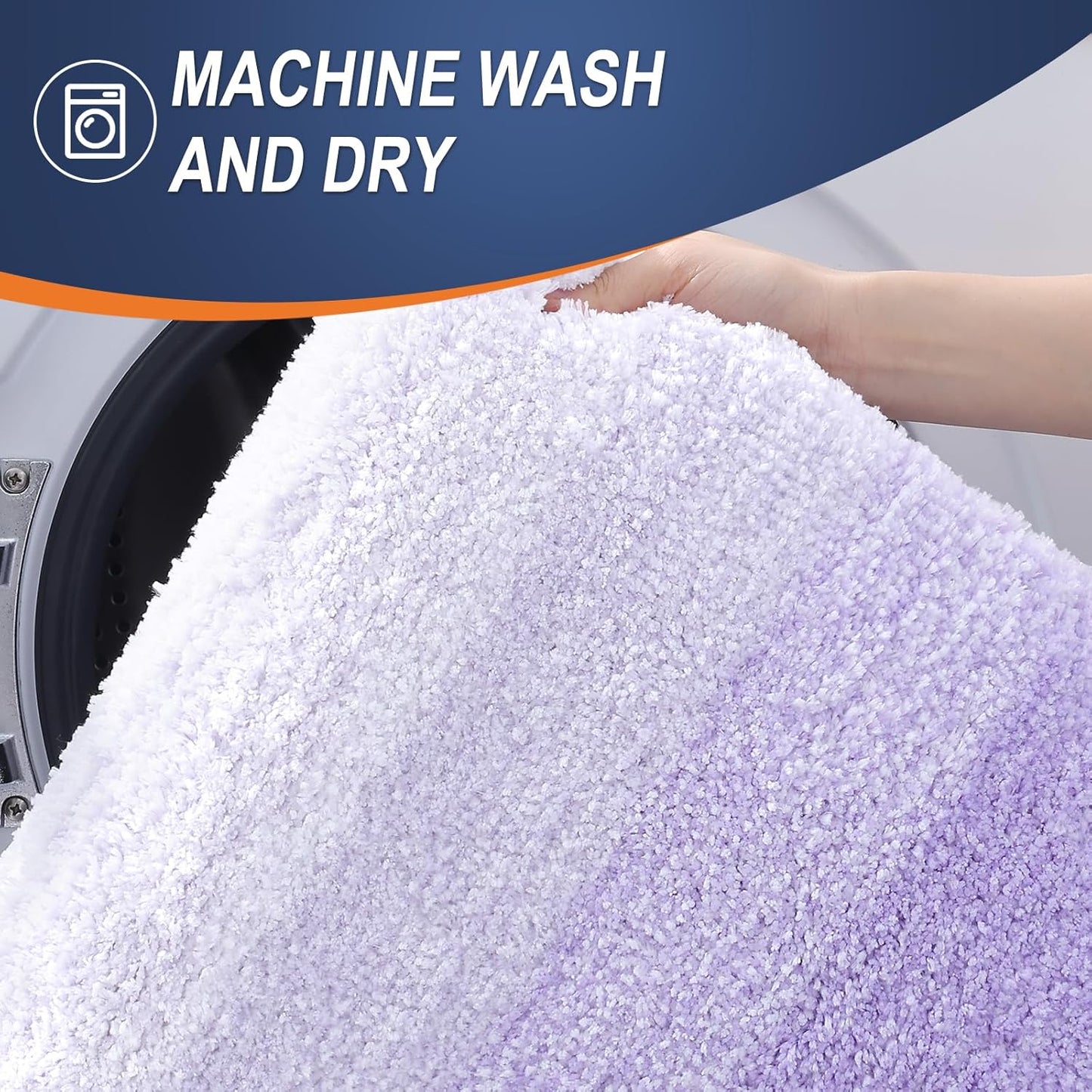 OLANLY Bathroom Rugs Mat 24x16, Extra Soft Absorbent Microfiber Bath Rugs, Rubber Backing, Quick Dry, Machine Washable Bath Mat for Bathroom Floor, Tub and Shower, Home Decor Accessories, Light Purple