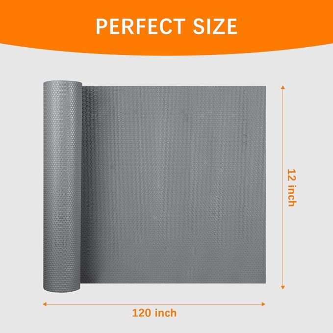 FLPMIX Shelf Liner for Kitchen Cabinets: Waterproof Drawer Liner 12" x 120" - Image 9