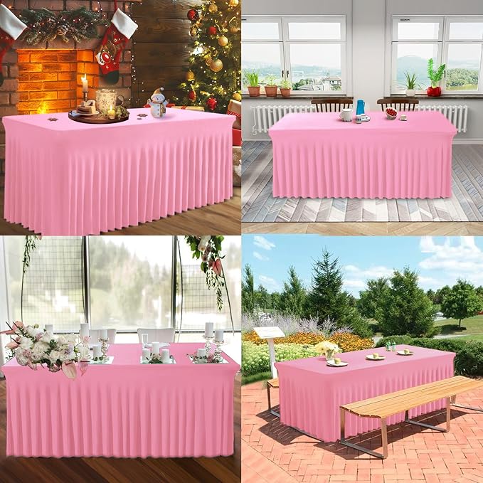 BDDC One-Piece Spandex Table Cloth Skirt for 6FT Rectangle Tables - Image 6