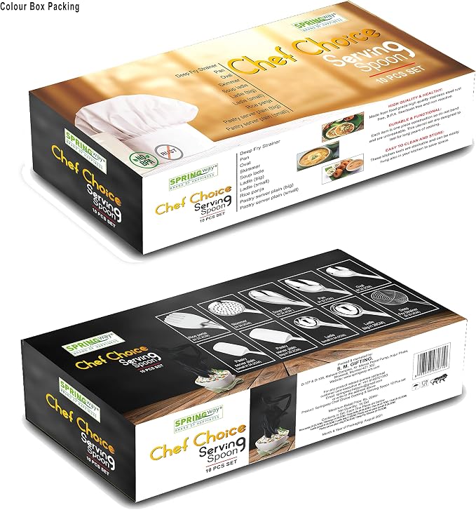 SPRINGWAY - Brand of Happiness | Stainless Steel Chef Choice Cooking & Serving Spoon (Set of 10) - Image 7