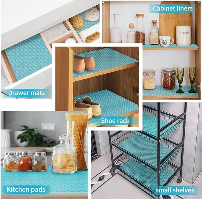 Bloss Refrigerator Liners 12" x 157", Easy to Clean Fridge Liners, Washable Refrigerator Shelf Liners, Refrigerator Mats for Top Freezer, Protect Freezer Shelves, Kitchen Decor Liners - Image 6